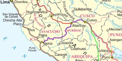 Քարտեզ Cuzco Պերու